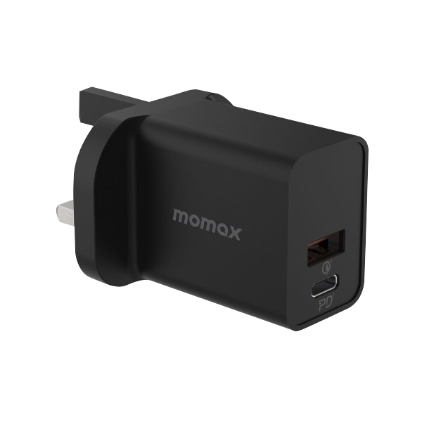 Momax One Plug 30W Dual Port Charger (Black)